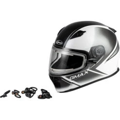 Gmax FF-49S Hail Snow Helmet - Electric Shield -Motorcycle Helmet Store gmax ff 49s hail helmet electric shield white black 56125.1603318999