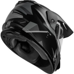 Gmax GM-11S Ripcord Helmet - Electric Shield -Motorcycle Helmet Store gmax gm 11s ripcord helmet electric shield matte black grey back right 57210.1669508321
