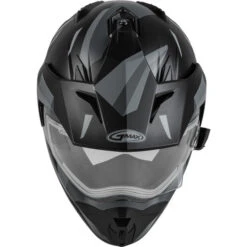 Gmax GM-11S Ripcord Helmet - Electric Shield -Motorcycle Helmet Store gmax gm 11s ripcord helmet electric shield matte black grey top 19631.1669508307