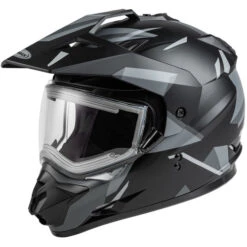 Gmax GM-11S Ripcord Helmet - Electric Shield -Motorcycle Helmet Store gmax gm 11s ripcord helmet electric shield matte black grey 43575.1669508291