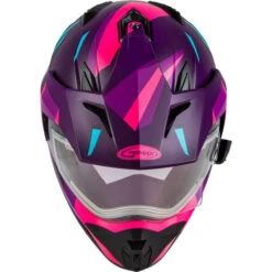 Gmax GM-11S Ripcord Helmet - Electric Shield -Motorcycle Helmet Store gmax gm 11s ripcord helmet electric shield matte purple pink top 81943.1669508360