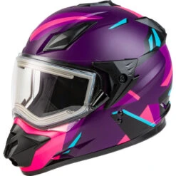 Gmax GM-11S Ripcord Helmet - Electric Shield -Motorcycle Helmet Store gmax gm 11s ripcord helmet electric shield no visor matte purple pink 43473.1669508349