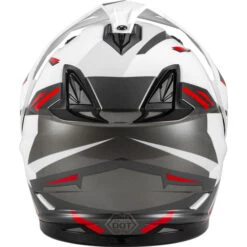 Gmax GM-11S Ripcord Helmet - Electric Shield -Motorcycle Helmet Store gmax gm 11s ripcord helmet electric shield white grey red back 79095.1669508275