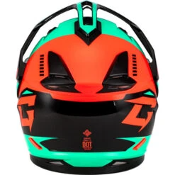 Gmax GM-11S Ronin Snow Helmet - Electric Shield -Motorcycle Helmet Store gmax gm 11s ronin electric shield helmet black aqua coral back 67831.1698618569