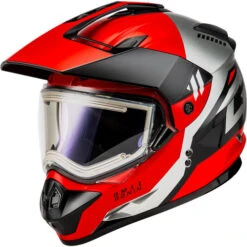 Gmax GM-11S Ronin Snow Helmet - Electric Shield -Motorcycle Helmet Store gmax gm 11s ronin electric shield helmet black red 95586.1698618308