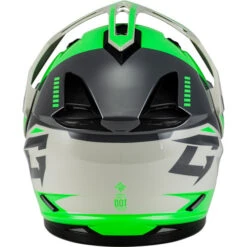 Gmax GM-11S Ronin Snow Helmet - Electric Shield -Motorcycle Helmet Store gmax gm 11s ronin electric shield helmet green grey back 48807.1698618572