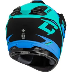 Gmax GM-11S Ronin Snow Helmet - Electric Shield -Motorcycle Helmet Store gmax gm 11s ronin electric shield helmet matte black blue back right 94402.1698618534
