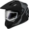 Gmax GM-11S Ronin Snow Helmet - Electric Shield -Motorcycle Helmet Store gmax gm 11s ronin electric shield helmet matte black silver 96662.1698618204