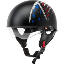 Gmax HH-65 Bravery Naked Helmet -Motorcycle Helmet Store gmax hh 65 bravery naked helmet red white blue clear shield 34855.1588163987