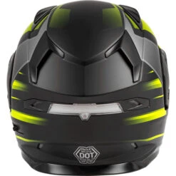 Gmax MD-01S Descendant Helmet - Electric Shield -Motorcycle Helmet Store gmax md 01s descendant helmet electric shield matte black hi vis back 06195.1669970613