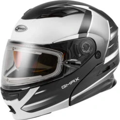 Gmax MD-01S Descendant Helmet - Electric Shield -Motorcycle Helmet Store gmax md 01s descendant helmet electric shield matte black white 81363.1697853886