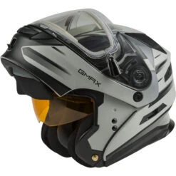 Motorcycle Helmet Store -Motorcycle Helmet Store gmax md 01s descendant helmet electric shield matte grey silver flip up 46188.1669970539