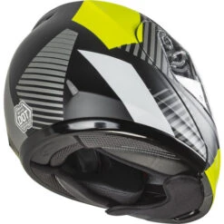 Gmax MD-04S Reserve Helmet - Electric Shield -Motorcycle Helmet Store gmax md 04s reserve snow helmet black hi viz back right 07135.1669375544