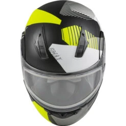 Gmax MD-04S Reserve Helmet - Dual Shield -Motorcycle Helmet Store gmax md 04s reserve snow helmet dual shield black hi viz front 49909.1669458327
