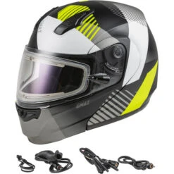 Gmax MD-04S Reserve Helmet - Electric Shield -Motorcycle Helmet Store gmax md 04s reserve snow helmet electric shield black hi viz set 06076.1669375534