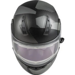 Gmax MD-04S Reserve Helmet - Electric Shield -Motorcycle Helmet Store gmax md 04s reserve snow helmet electric shield dark silver black front 03750.1669375434