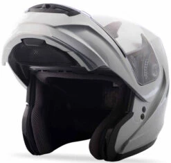 Gmax MD04 Solid Helmet -Motorcycle Helmet Store gmax md04 solid helmet silver modular 06030.1497407131