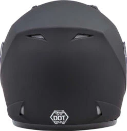 Gmax OF-17 Helmet Solids -Motorcycle Helmet Store gmax of 17 helmet solid matte black back 72013.1560420549