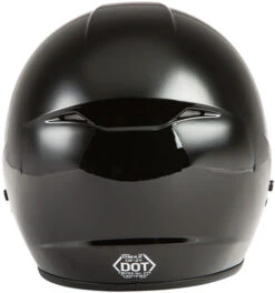 Gmax OF-2 Helmet Solids -Motorcycle Helmet Store gmax of 2 helmet solid gloss black back 82942.1587946070