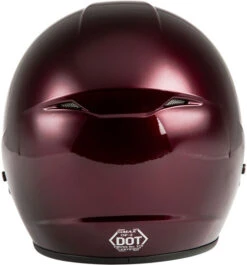 Gmax OF-2 Helmet Solids -Motorcycle Helmet Store gmax of 2 helmet solid gloss wine red back 52237.1587946285