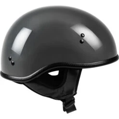 Highway 21 .357 Helmet Solid -Motorcycle Helmet Store highway 21 .357 helmet solid gloss grey right 20076.1646731279