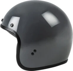 Highway 21 .38 Helmet Solid -Motorcycle Helmet Store highway 21 .38 helmet grey left 83409.1646735152