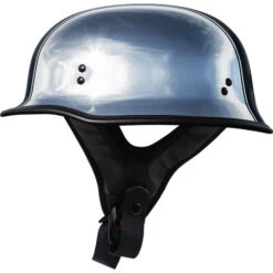 Highway 21 9MM German Helmet Solid -Motorcycle Helmet Store highway 21 9mm helmet solid chrome left 22248.1646727824