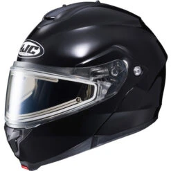 HJC C91 Snow Helmet Solids - Electric Shield -Motorcycle Helmet Store hjc c91 snow helmet electric shield solid black 30611.1666237359