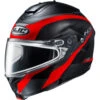 HJC C91 Taly Snow Helmet - Dual Shield -Motorcycle Helmet Store hjc c91 taly snow helmet dual shield mc 1sf black red 46173.1666349985