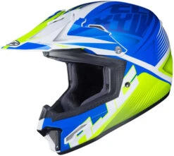 HJC CL-XY II Ellusion Youth Helmet -Motorcycle Helmet Store hjc cl xy 2 ellusion helmet mc 2sf blue hi vis yellow 32244.1568858080