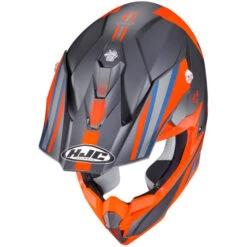 HJC I50 Flux Helmet -Motorcycle Helmet Store hjc i50 flux helmet mc 6sf grey orange top 95856.1635058179