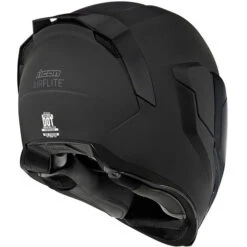 ICON Airflite Dark Helmet -Motorcycle Helmet Store icon airflite dark helmet black rubatone back 02836.1699533141