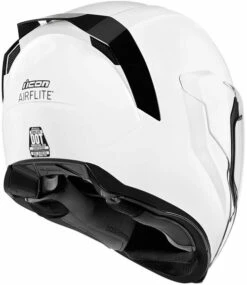 ICON Airflite Helmet Solid -Motorcycle Helmet Store icon airflite helmet solid gloss white back 84616.1521597690