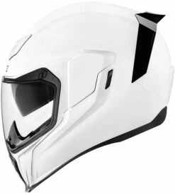 ICON Airflite Helmet Solid -Motorcycle Helmet Store icon airflite helmet solid gloss white left 22336.1521597577