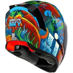 ICON Airflite Inky Helmet -Motorcycle Helmet Store icon airflite inky helmet blue back 92607.1554167885