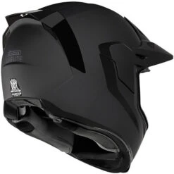 ICON Airflite Moto Rubatone Helmet -Motorcycle Helmet Store icon airflite moto helmet matte black back 10042.1584413987