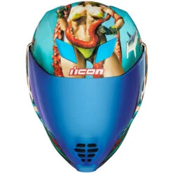 ICON Airflite Pleasuredome 4 Helmet -Motorcycle Helmet Store icon airflite pleasuredome4 helmet blue front 87259.1689460717