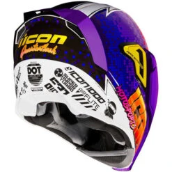 ICON Airflite Quarterflash Helmet -Motorcycle Helmet Store icon airflite quarterflash helmet purple back 12370.1689455873