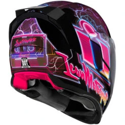 ICON Airflite Synthwave Helmet -Motorcycle Helmet Store icon airflite synthwave helmet purple back 83525.1554167228