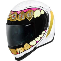 ICON Airform Grillz Helmet -Motorcycle Helmet Store icon airform grillz helmet white front 48150.1598603097