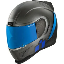 ICON Airform Resurgent Helmet -Motorcycle Helmet Store icon airform resurgent helmet blue front 40049.1659709799