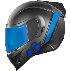 ICON Airform Resurgent Helmet -Motorcycle Helmet Store icon airform resurgent helmet blue left 17698.1659709791