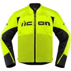 ICON Contra2 Textile Jacket -Motorcycle Helmet Store icon contra2 jacket hi viz front 18192.1591320101
