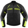 ICON Contra2 Leather Jacket -Motorcycle Helmet Store icon contra2 leather jacket hi viz yellow front 92358.1590832794