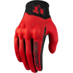 ICON Anthem 2 Mens Gloves -Motorcycle Helmet Store icon domain anthem 2 mens gloves red 87571.1701041275