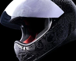 ICON Domain Gravitas Helmet -Motorcycle Helmet Store icon domain gravitas helmet black shield up 02325.1700805767