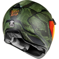 ICON Domain Tiger's Blood Helmet -Motorcycle Helmet Store icon domain tigers blood helmet green back 90429.1700803304