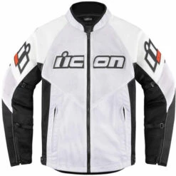 ICON Mesh AF Leather Jacket -Motorcycle Helmet Store icon mesh af leather jacket white front 26369.1689750285