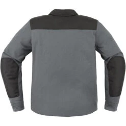 ICON Upstate Canvas CE Jacket -Motorcycle Helmet Store icon upstate canvas jacket grey back 27506.1689751133
