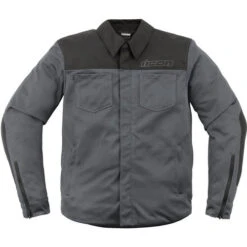 ICON Upstate Mesh CE Jacket -Motorcycle Helmet Store icon upstate mesh jacket grey front 52735.1689755158